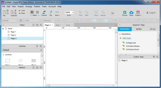 Axure RP Team Edition 8.0.0.3303